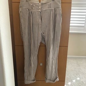 Free people crop pants feels like linen.